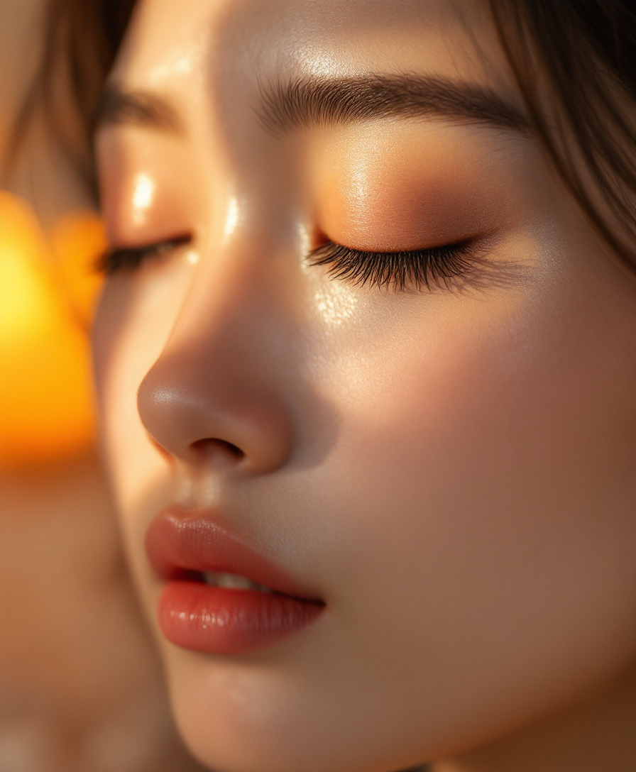 A model at rest during the evening ritual